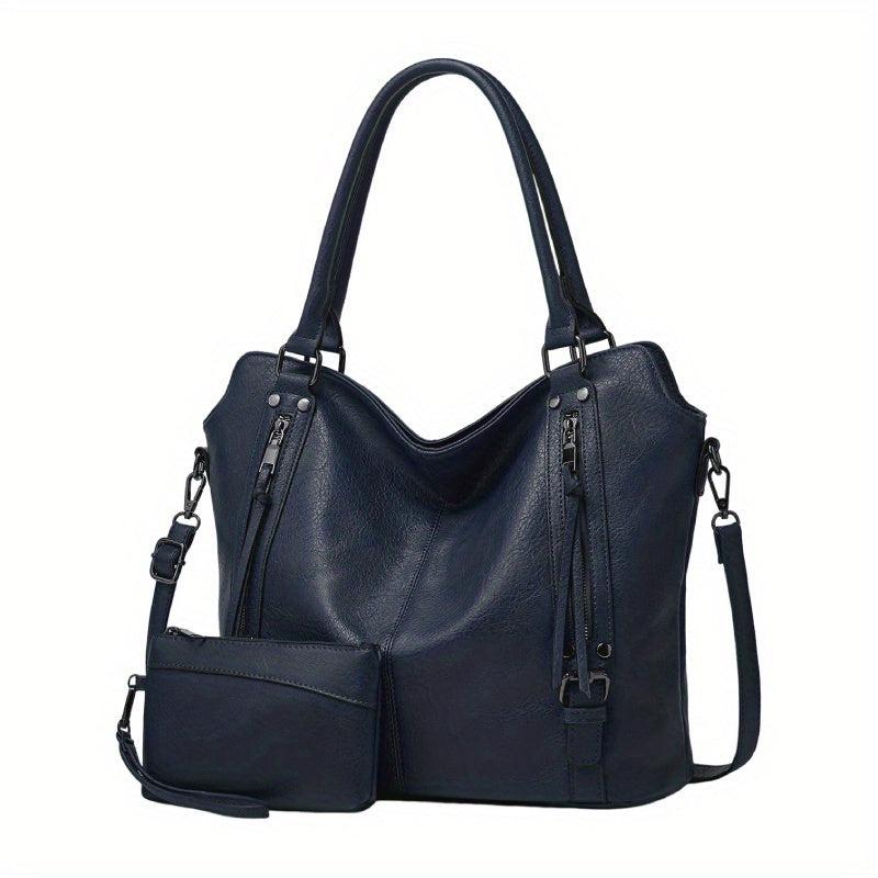 Soft Leather Tote Bag Large Capacity Crossbody Bag