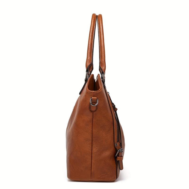 Soft Leather Tote Bag Large Capacity Crossbody Bag