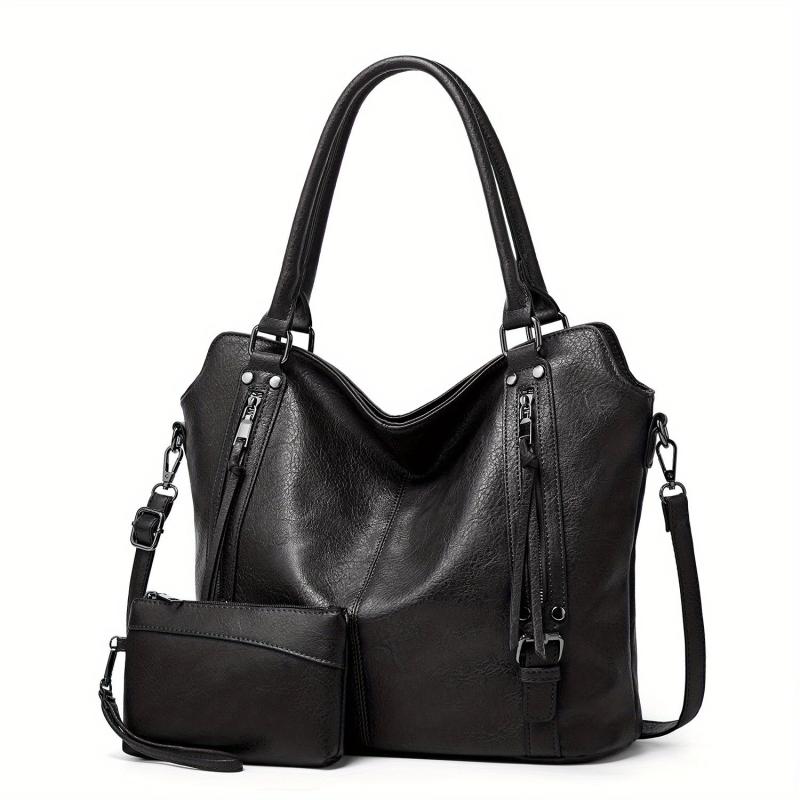 Soft Leather Tote Bag Large Capacity Crossbody Bag