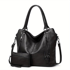 Soft Leather Tote Bag Large Capacity Crossbody Bag
