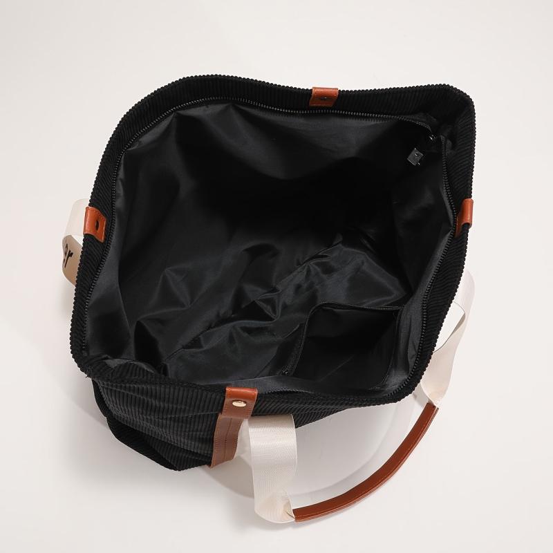 Letter Detail Tote Bag Large Capacity Shoulder Bag Women's Casual Handbag