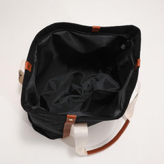 Letter Detail Tote Bag Large Capacity Shoulder Bag Women's Casual Handbag