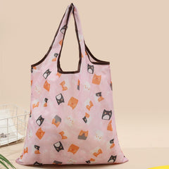 Foldable Large Shopping Bag Reusable Grocery Bag Casual Nylon Shoulder Bag