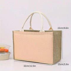 DIY Burlap Tote Bag Birthday Gift Bag For Women Teacher Sister Mom