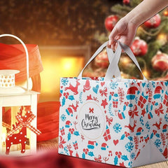 4PCS Christmas Tote Bags Large Capacity Gift Bags Reusable Non Woven