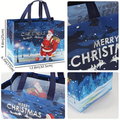 8PCS Christmas Gift Bags Non Woven Shopping Tote Bags With Handles