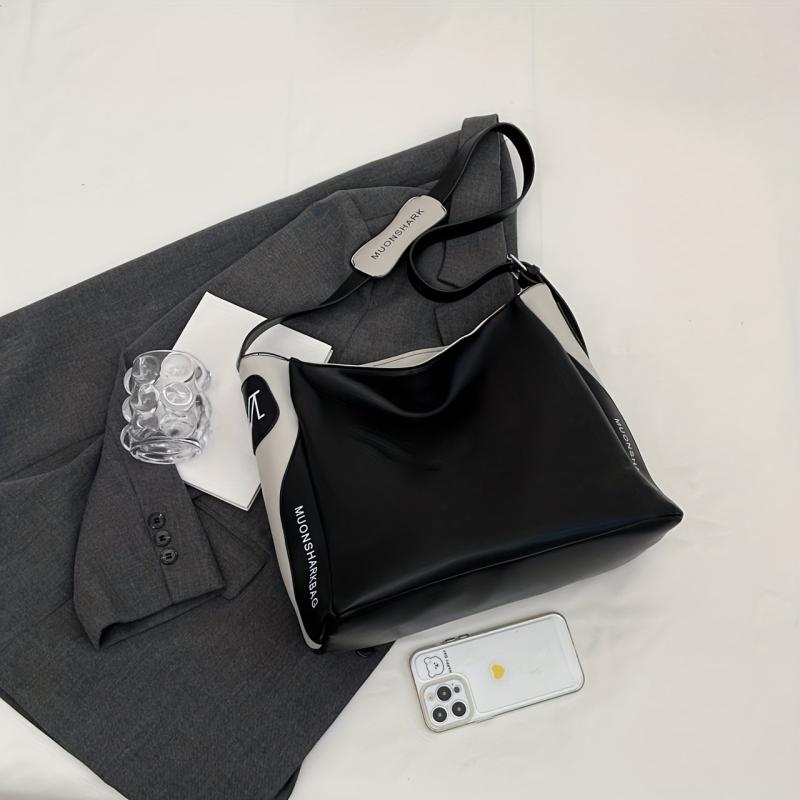 Large Capacity Tote Bag PU Leather Shoulder Bag