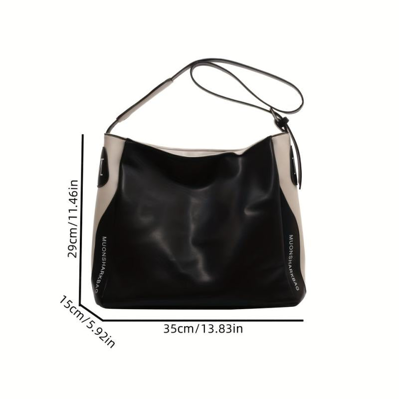 Large Capacity Tote Bag PU Leather Shoulder Bag