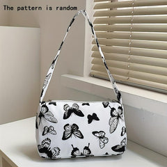 Stylish Butterfly Pattern Underarm Bag with Chain Decor