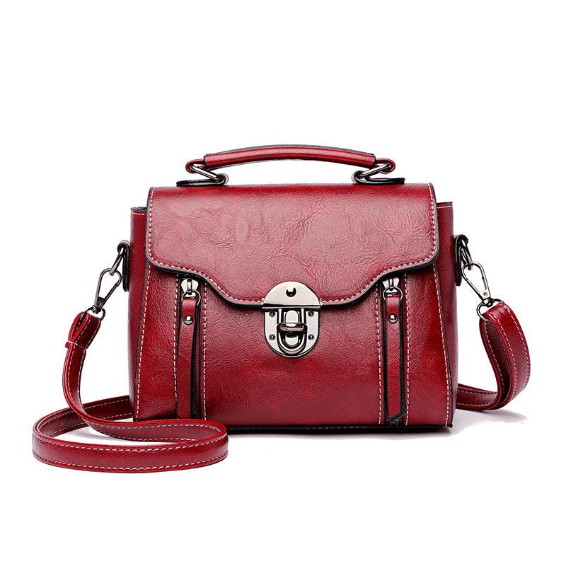 Vintage Crossbody Bag PU Leather Textured Bag Purse