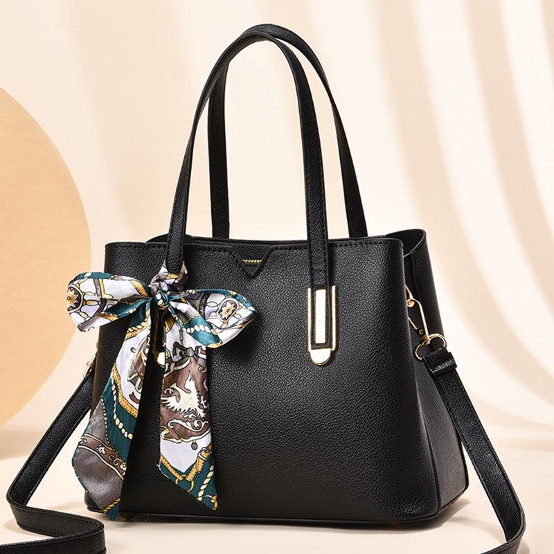 Durable Shoulder Bag PU Leather Large Capacity Tote Handbag