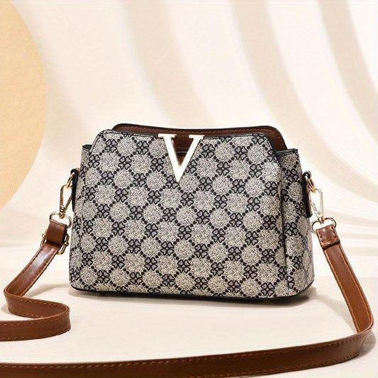 Vintage Pattern Shoulder Bag Classic Bag Women's Square Bag