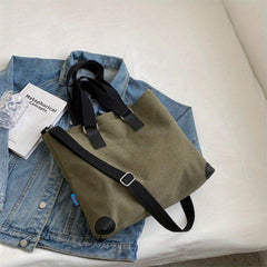 Vintage Canvas Tote Bag for Women Travel Crossbody Handbag