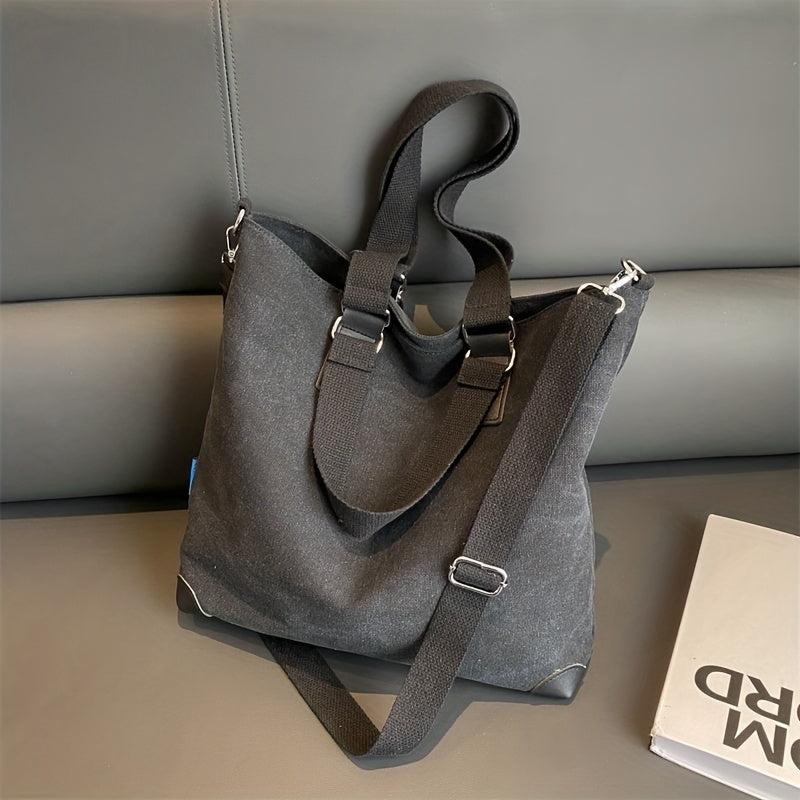 Vintage Canvas Tote Bag for Women Travel Crossbody Handbag