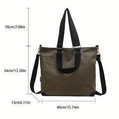 Vintage Canvas Tote Bag for Women Travel Crossbody Handbag