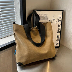 Vintage Canvas Tote Bag for Women Travel Crossbody Handbag
