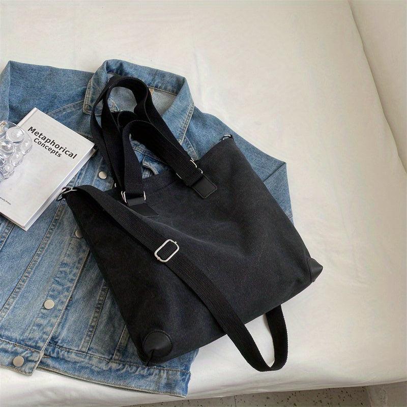 Vintage Canvas Tote Bag for Women Travel Crossbody Handbag