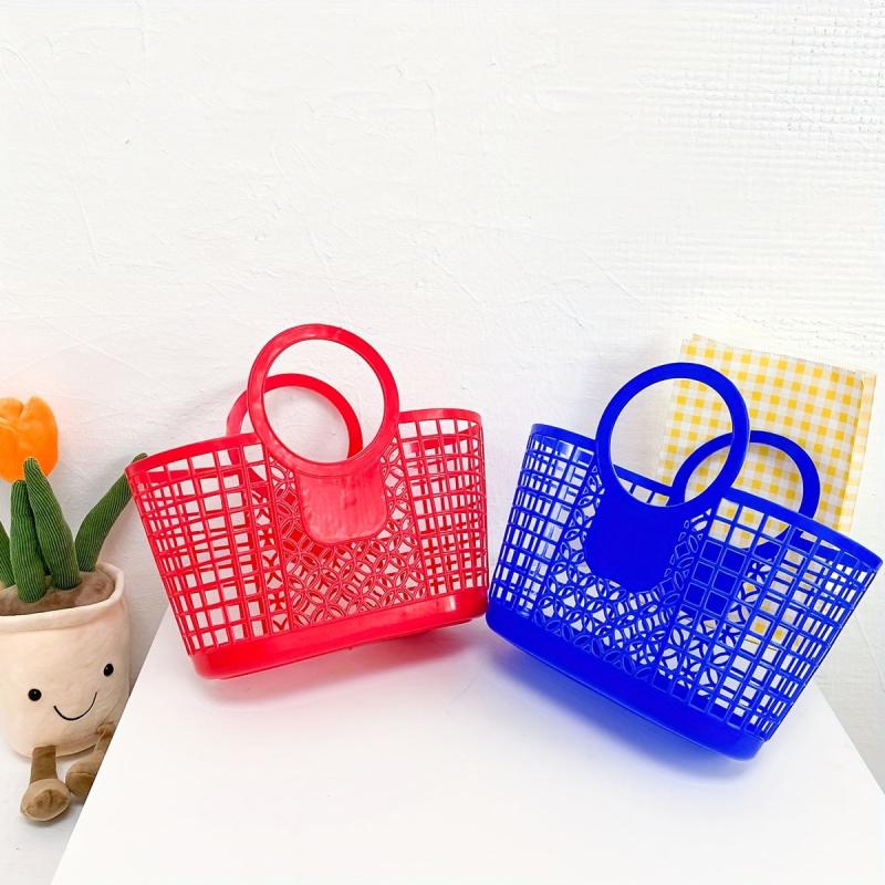 Seaside Beach Bag Vegetable Basket Solid Storage Satchel Bag