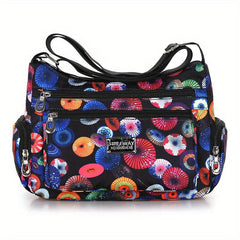 Floral Pattern Crossbody Bag Nylon Shoulder Bag Women's Gift