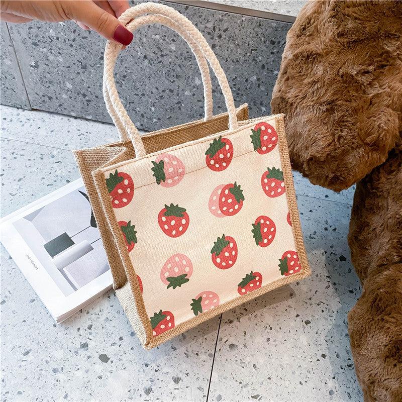 Canvas Tote Bag Durable Zipper Shoulder Bag Casual Commuter Bag