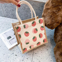 Canvas Tote Bag Durable Zipper Shoulder Bag Casual Commuter Bag
