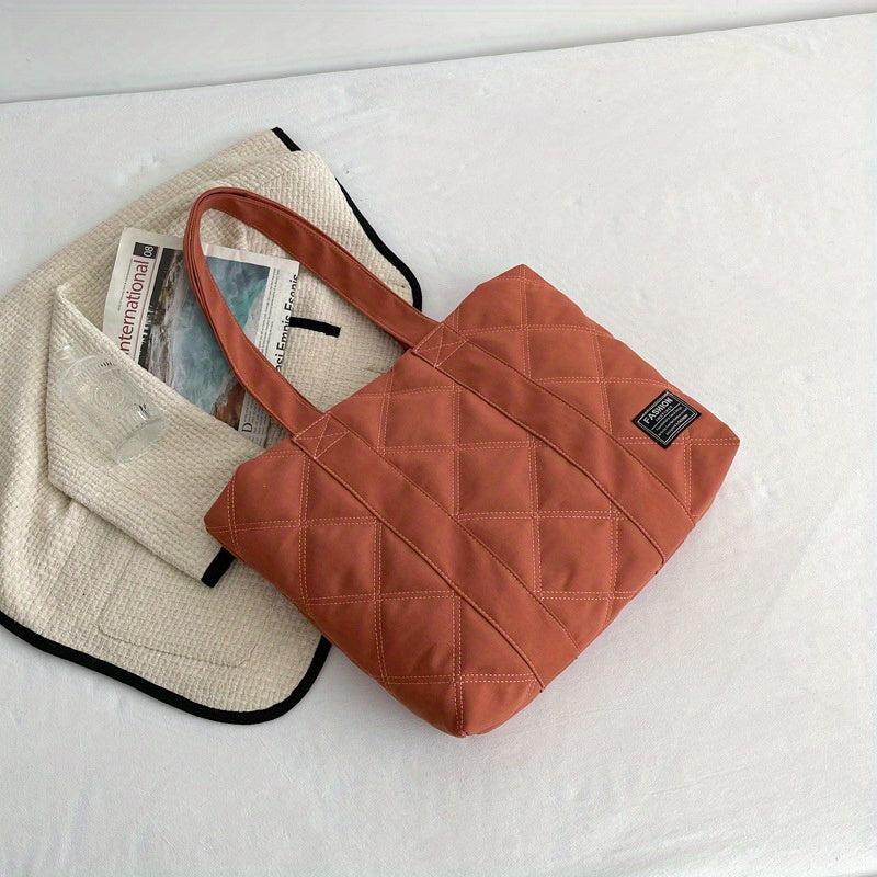 Quilted Large Tote Bag Shoulder Handbag