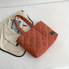 Quilted Large Tote Bag Shoulder Handbag