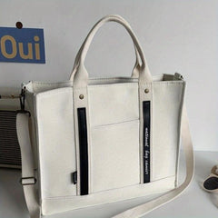 Retro Canvas Tote Bag Shoulder Handbag Large Capacity