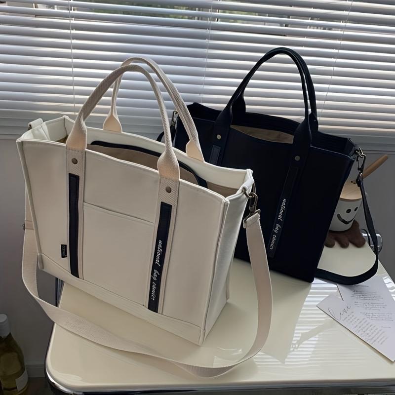 Retro Canvas Tote Bag Shoulder Handbag Large Capacity