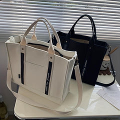 Retro Canvas Tote Bag Shoulder Handbag Large Capacity