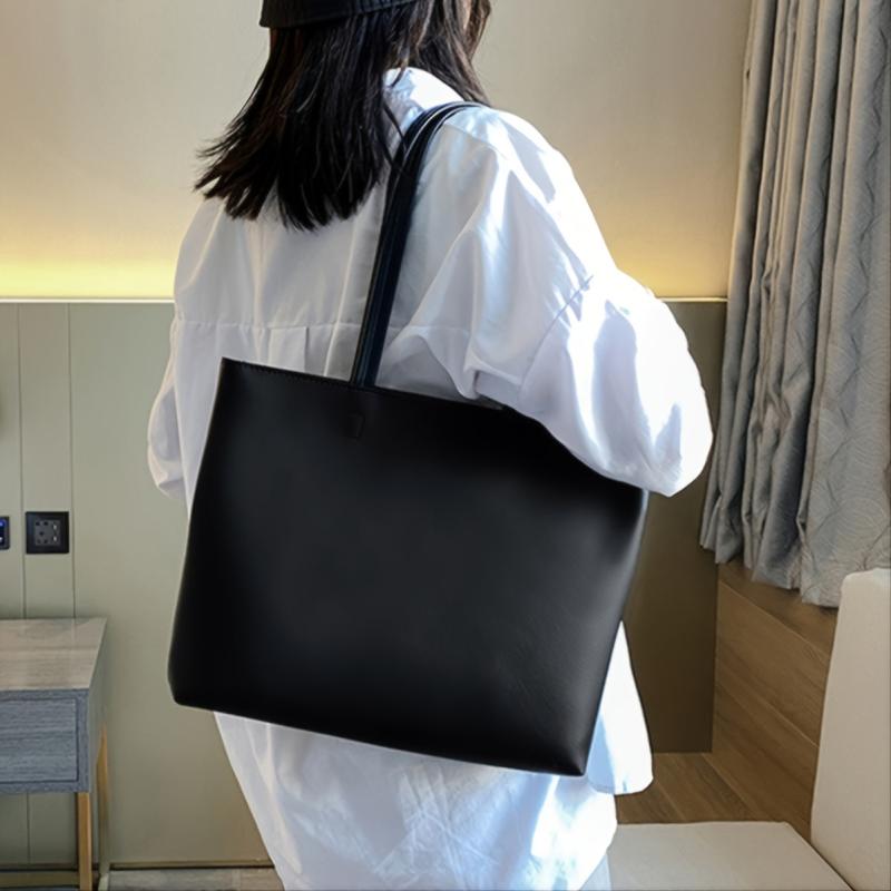 Faux Leather Tote Bag for Women