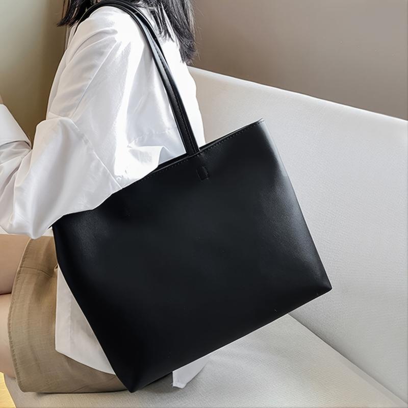 Faux Leather Tote Bag for Women