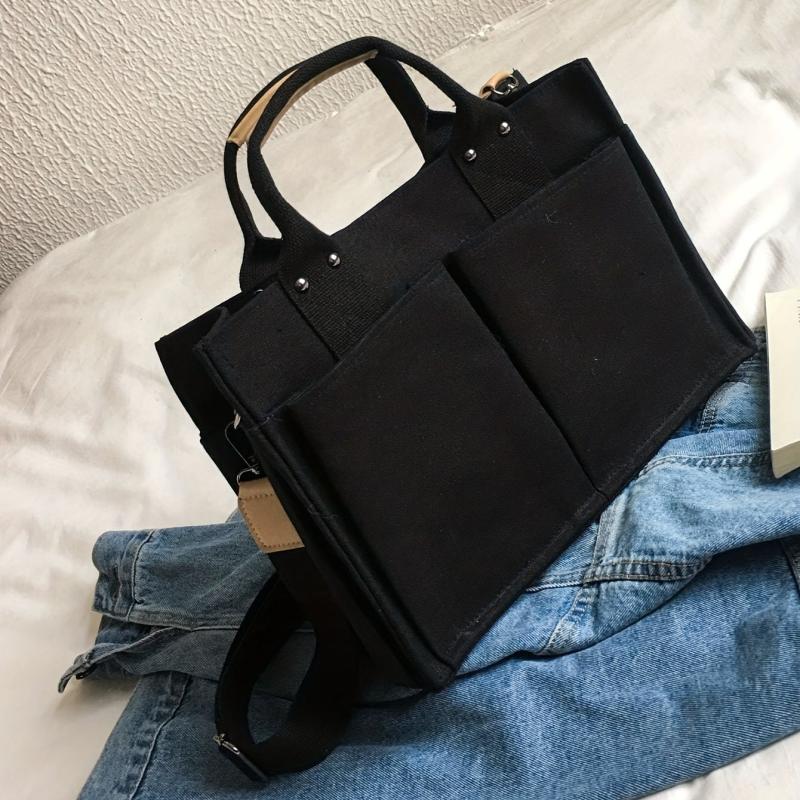 Canvas Tote Bag Crossbody Handbag for Travel