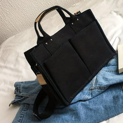 Canvas Tote Bag Crossbody Handbag for Travel