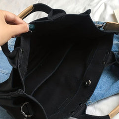 Canvas Tote Bag Crossbody Handbag for Travel