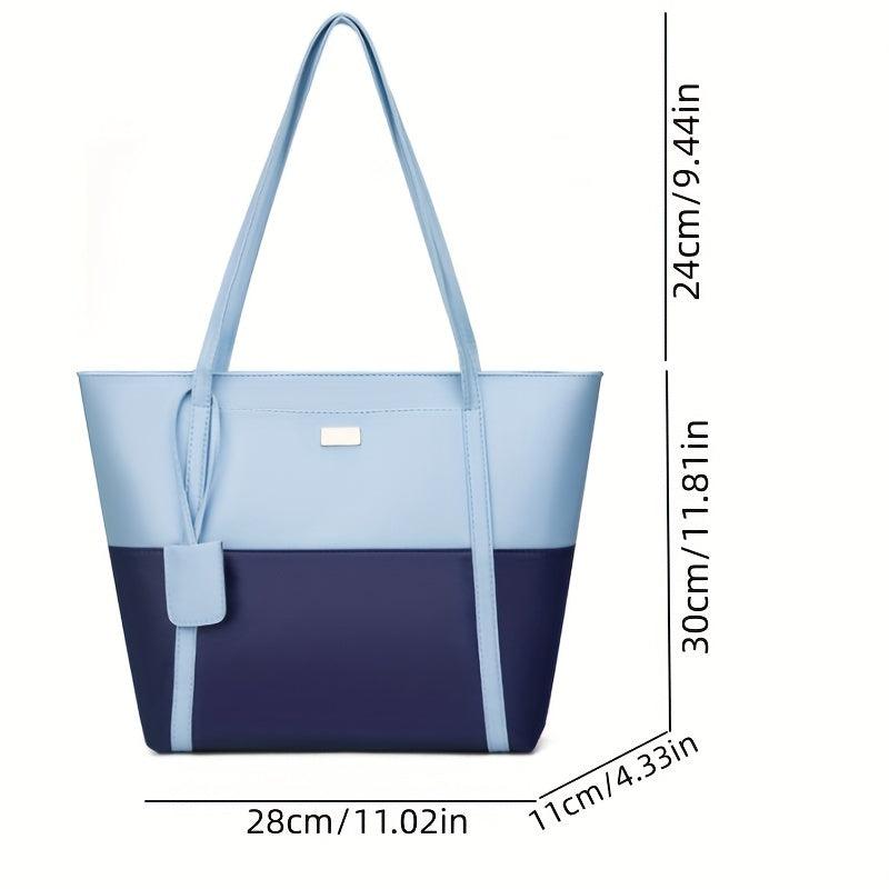 Colorblock Tote Bag Shoulder Bag for Work