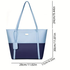 Colorblock Tote Bag Shoulder Bag for Work