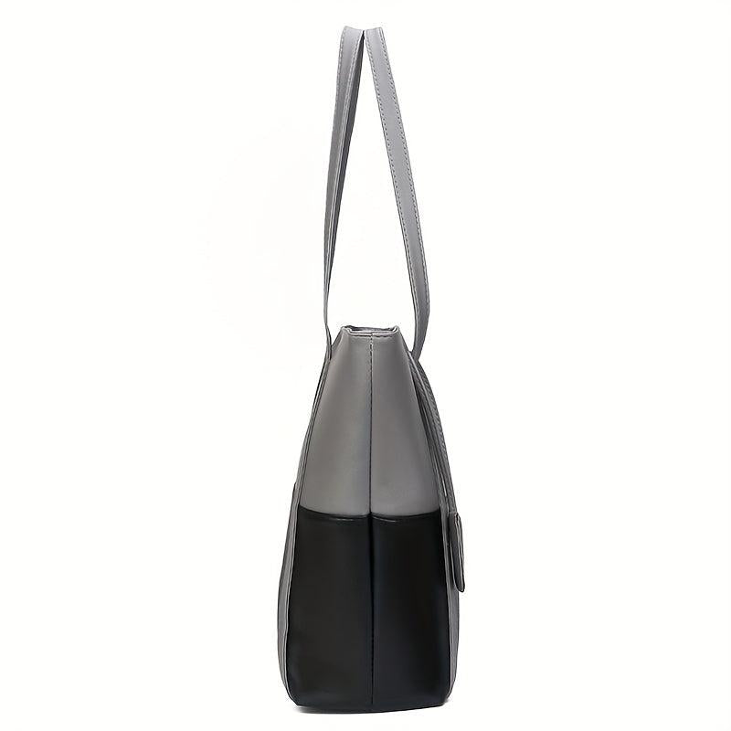 Colorblock Tote Bag Shoulder Bag for Work