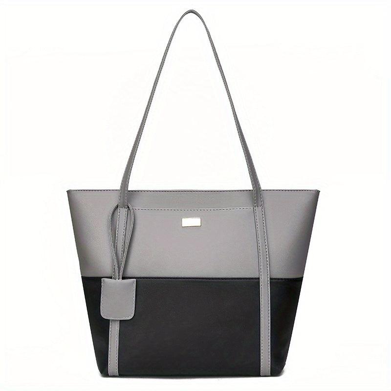 Colorblock Tote Bag Shoulder Bag for Work