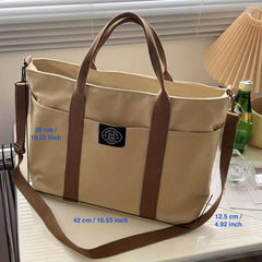 Large Canvas Tote Bag Crossbody Handbag for Travel