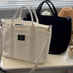 Large Canvas Tote Bag Crossbody Handbag for Travel
