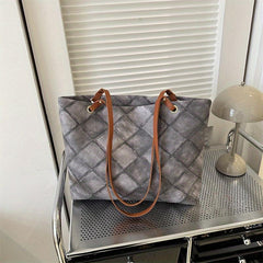 Geometric Pattern Tote Bag Large Capacity Shoulder Bag