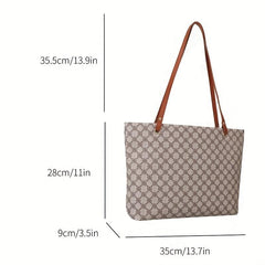 Geometric Pattern Tote Bag Large Capacity Shoulder Bag