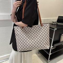 Geometric Pattern Tote Bag Large Capacity Shoulder Bag