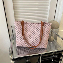 Geometric Pattern Tote Bag Large Capacity Shoulder Bag