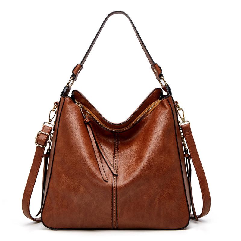 Vintage Large Capacity Hobo Bag PU Satchel Tote