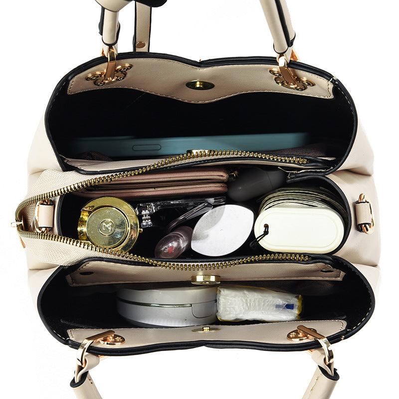 Classic Tote Satchel Bag Minimalist Shoulder Bag With Mini Purse