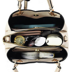 Classic Tote Satchel Bag Minimalist Shoulder Bag With Mini Purse