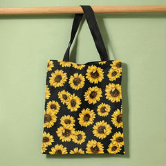 Sunflower Print Shoulder Bag Lightweight Shopper Bag