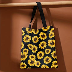 Sunflower Print Shoulder Bag Lightweight Shopper Bag